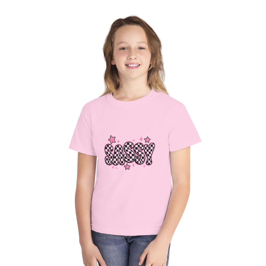 Sassy Youth Tee — Leopard Bubble Letter Graphic with Stars