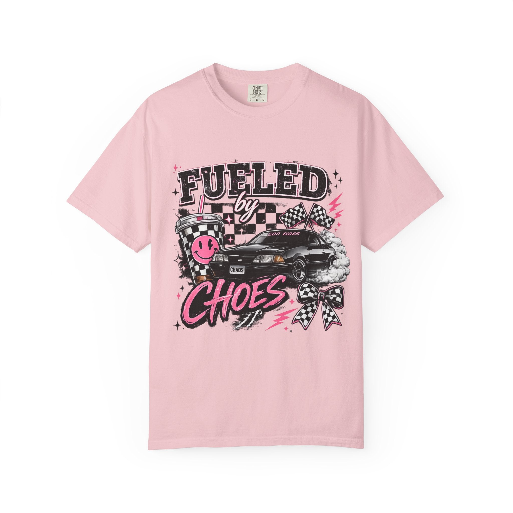 Fueled by Ch0es Racing T-Shirt — Retro Drift Car Graphic Tee