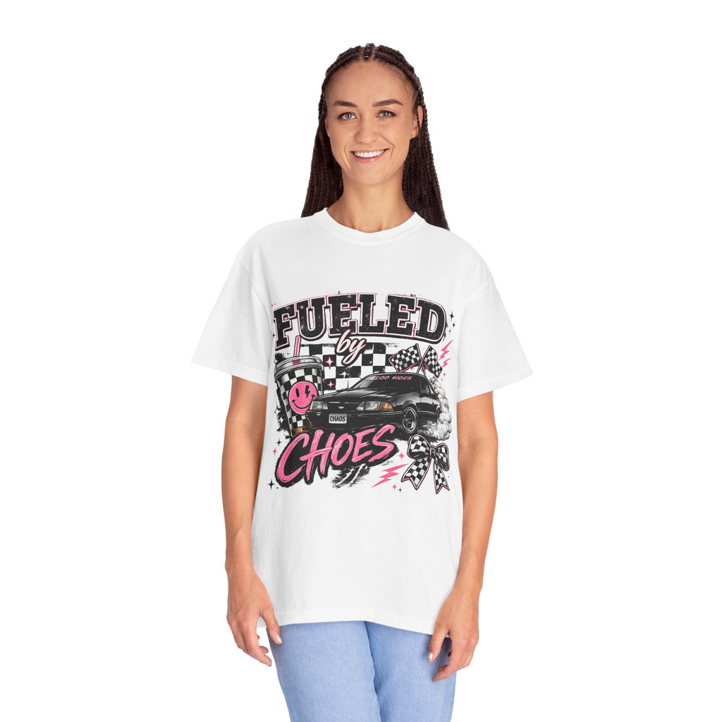 Fueled by Ch0es Racing T-Shirt — Retro Drift Car Graphic Tee