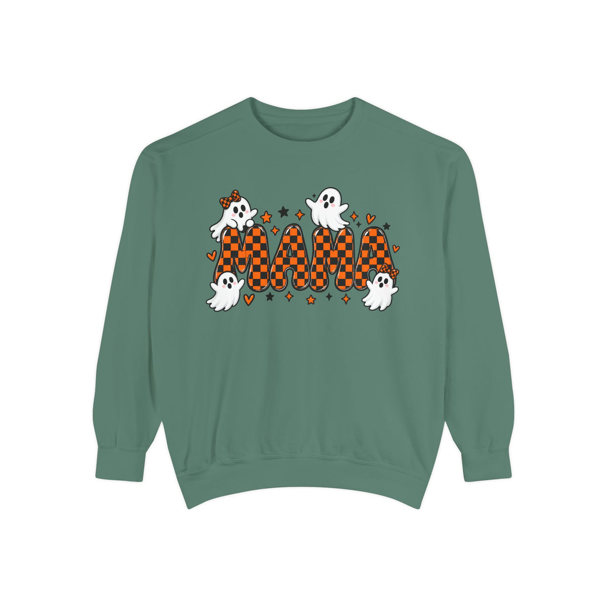 Boo! Checker Ghosts Sweatshirt — Cute Halloween Graphic Pullover