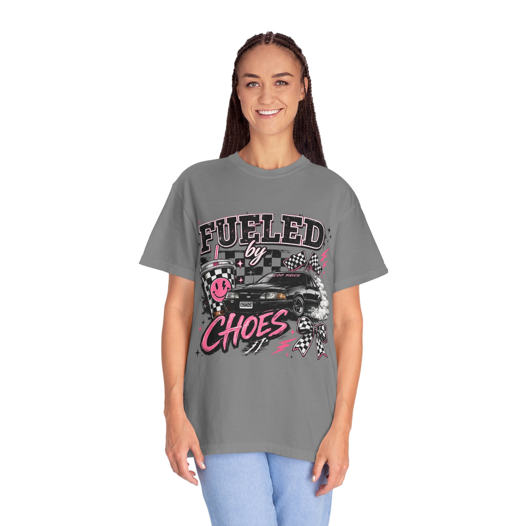 Fueled by Ch0es Racing T-Shirt — Retro Drift Car Graphic Tee