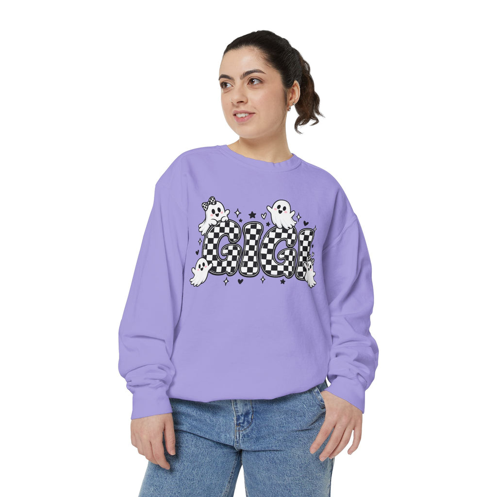 Ghost Check Sweatshirt — Halloween Cute Ghosts Graphic Crewneck
