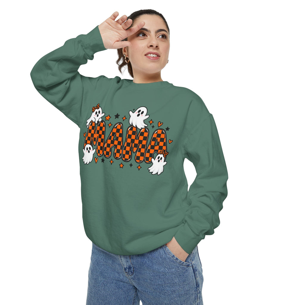 Boo! Checker Ghosts Sweatshirt — Cute Halloween Graphic Pullover