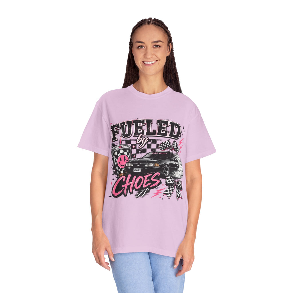 Fueled by Ch0es Racing T-Shirt — Retro Drift Car Graphic Tee