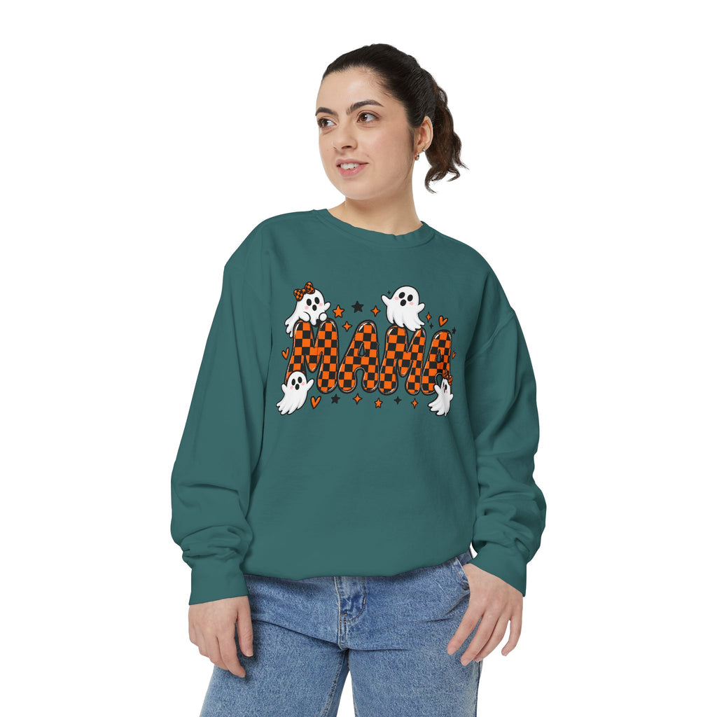 Boo! Checker Ghosts Sweatshirt — Cute Halloween Graphic Pullover