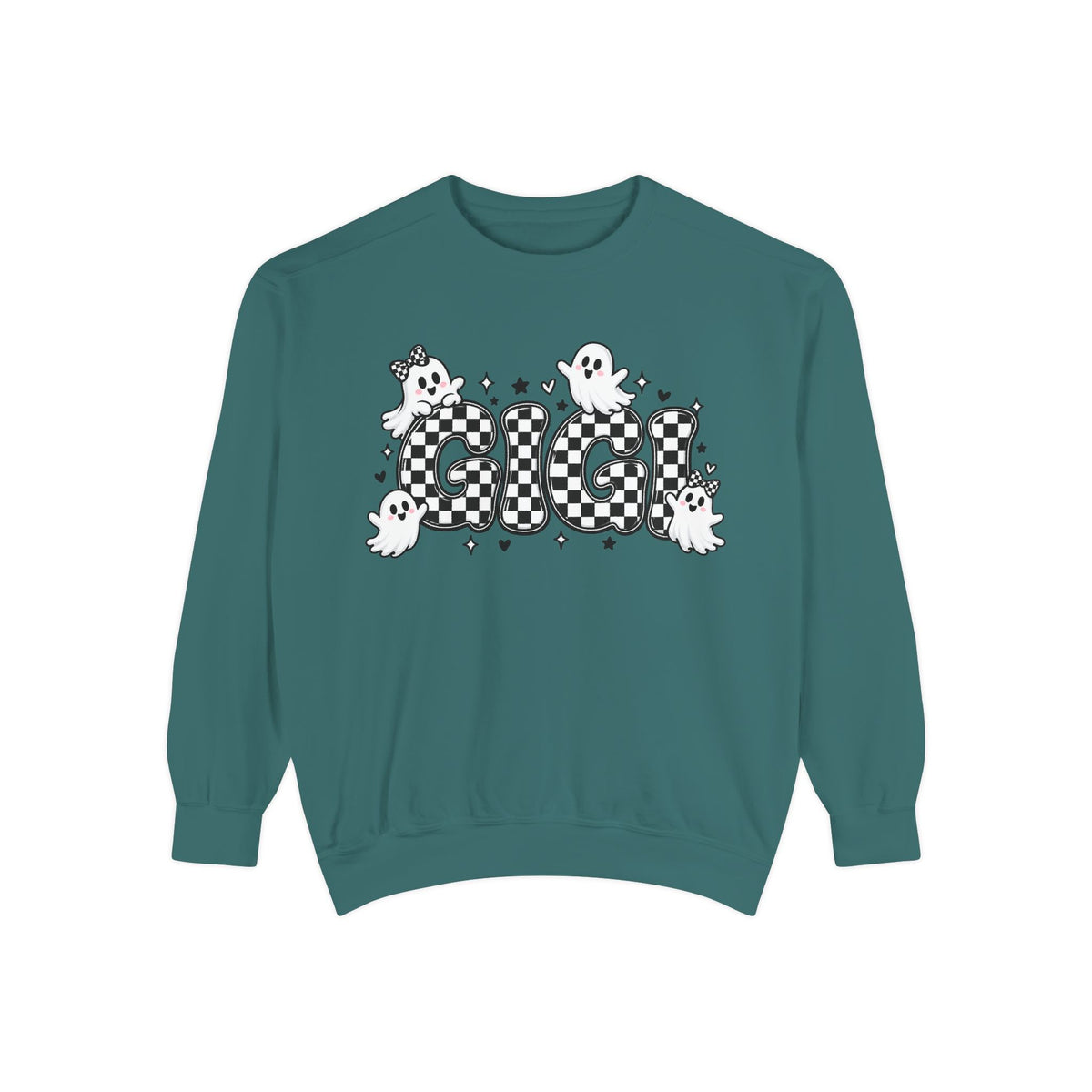 Ghost Check Sweatshirt — Halloween Cute Ghosts Graphic Crewneck
