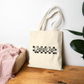 Checkered Charm Canvas Tote Bag — Vintage Checkerboard Market Bag