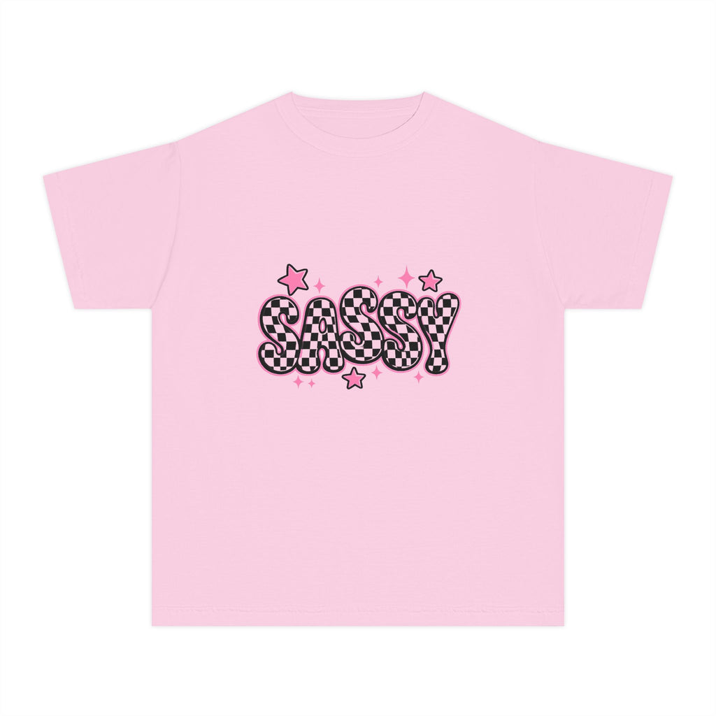 Sassy Youth Tee — Leopard Bubble Letter Graphic with Stars