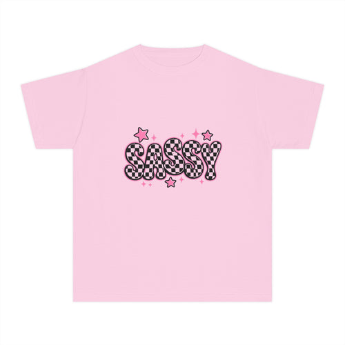 Sassy Youth Tee — Leopard Bubble Letter Graphic with Stars