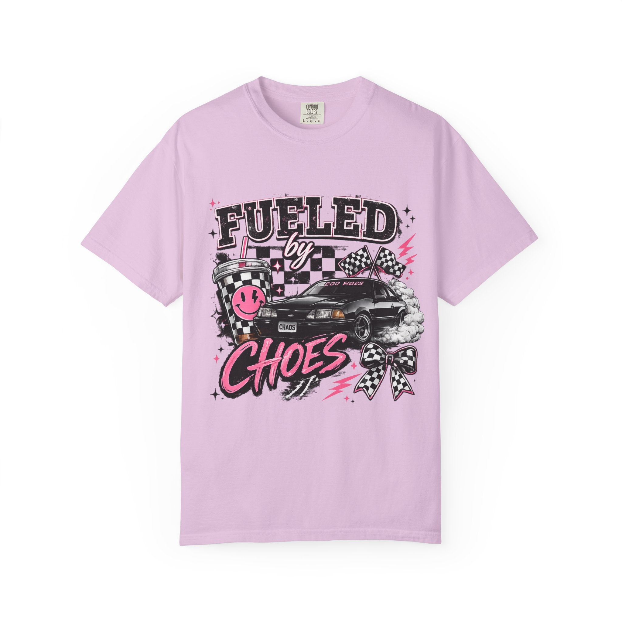 Fueled by Ch0es Racing T-Shirt — Retro Drift Car Graphic Tee