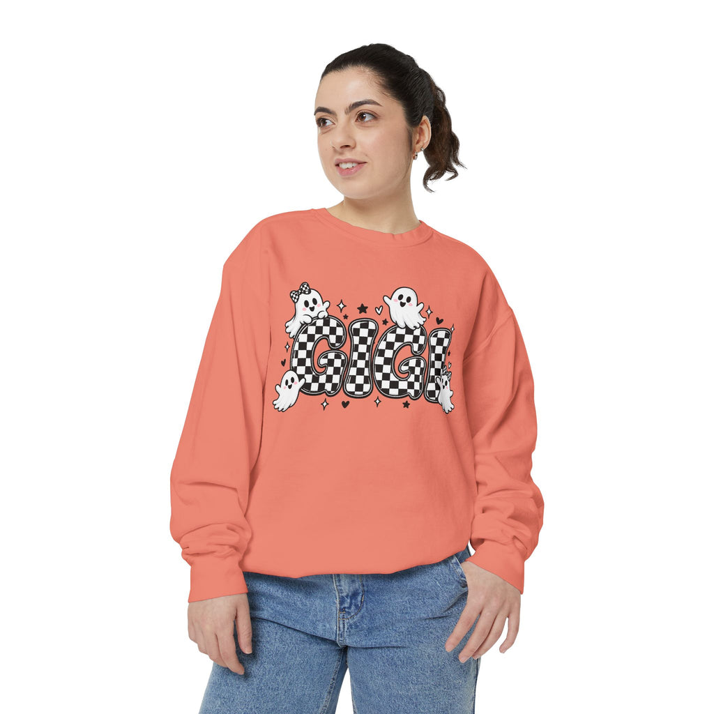 Ghost Check Sweatshirt — Halloween Cute Ghosts Graphic Crewneck