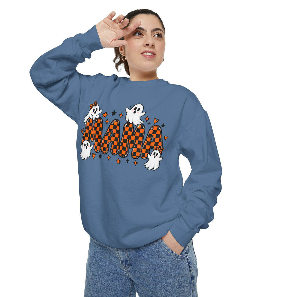 Boo! Checker Ghosts Sweatshirt — Cute Halloween Graphic Pullover