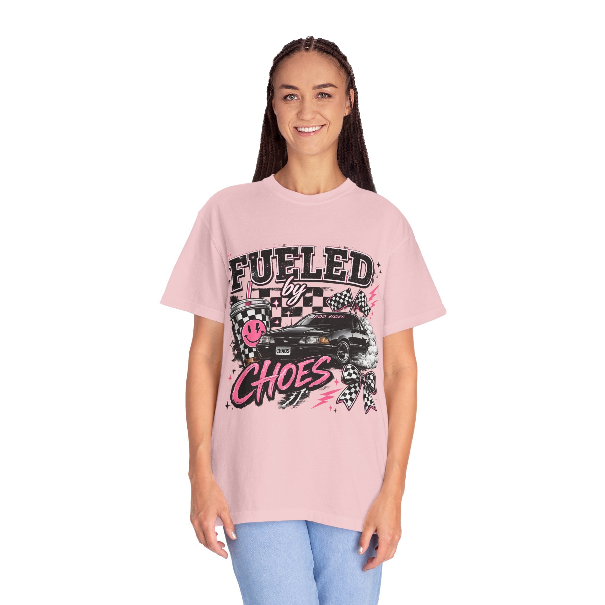 Fueled by Ch0es Racing T-Shirt — Retro Drift Car Graphic Tee