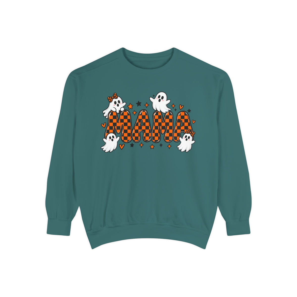Boo! Checker Ghosts Sweatshirt — Cute Halloween Graphic Pullover